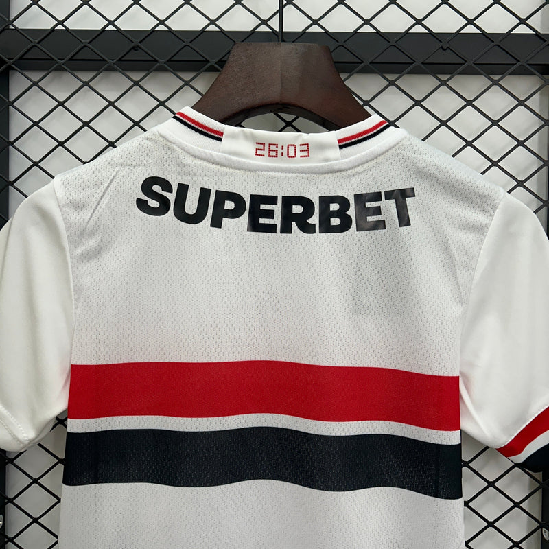 Kit Infantil São Paulo 25/26 New Balance - Branco