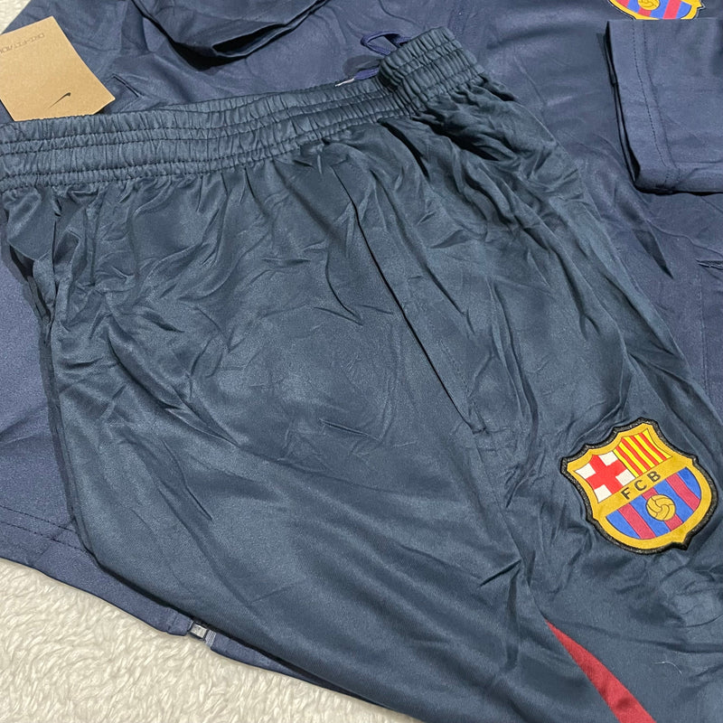 Conjunto de Frio Jaqueta Treino Barcelona - Azul