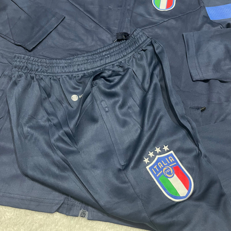 Conjunto de Frio Jaqueta Treino Itália - Azul