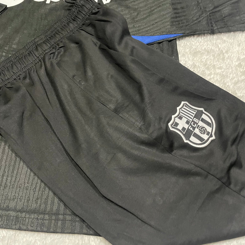 Conjunto de Frio Jaqueta Treino Barcelona - Preta