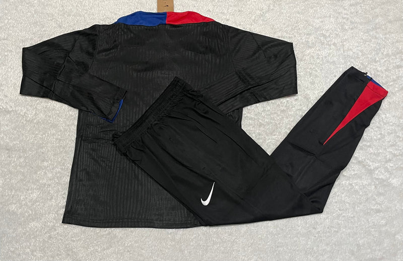 Conjunto de Frio Jaqueta Treino Barcelona - Preta