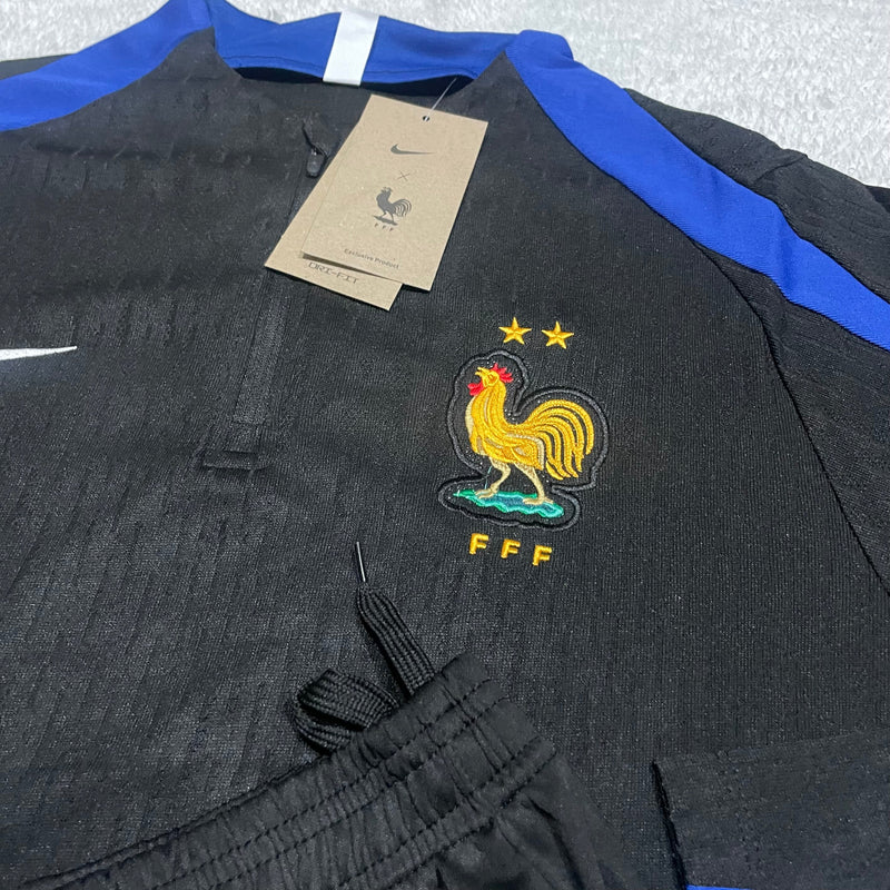 Conjunto de Frio Jaqueta Treino França - Preta