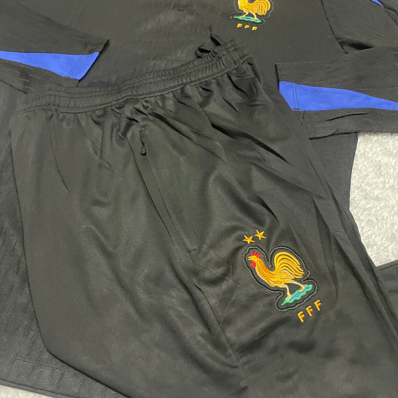 Conjunto de Frio Jaqueta Treino França - Preta