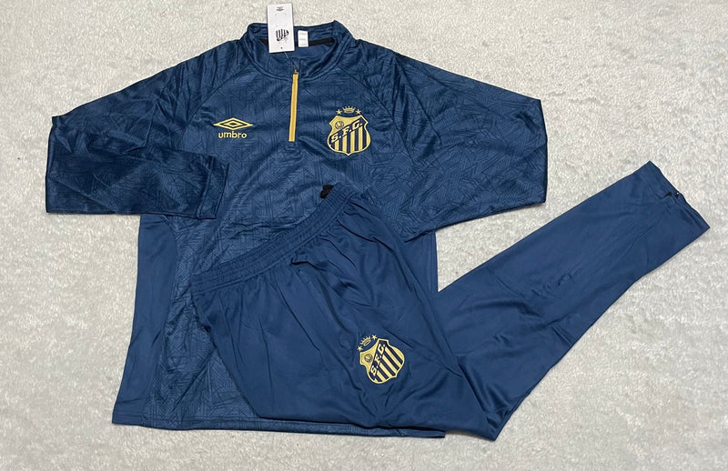 Conjunto de Frio Jaqueta Treino Santos - Azul
